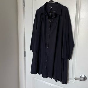 Brand New COS Deep Navy Pleated Collar Dress in size Large